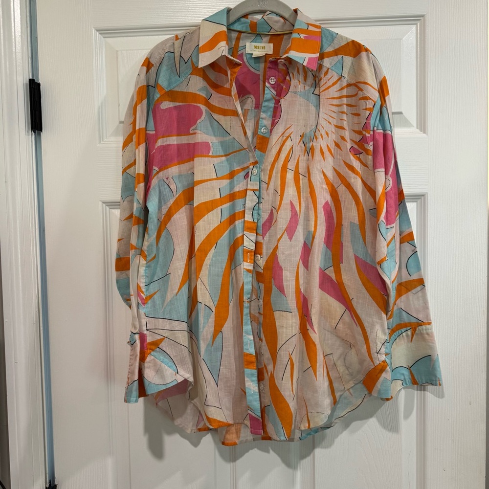 Anthropologie Maeve Multicolor Button Down Shirt